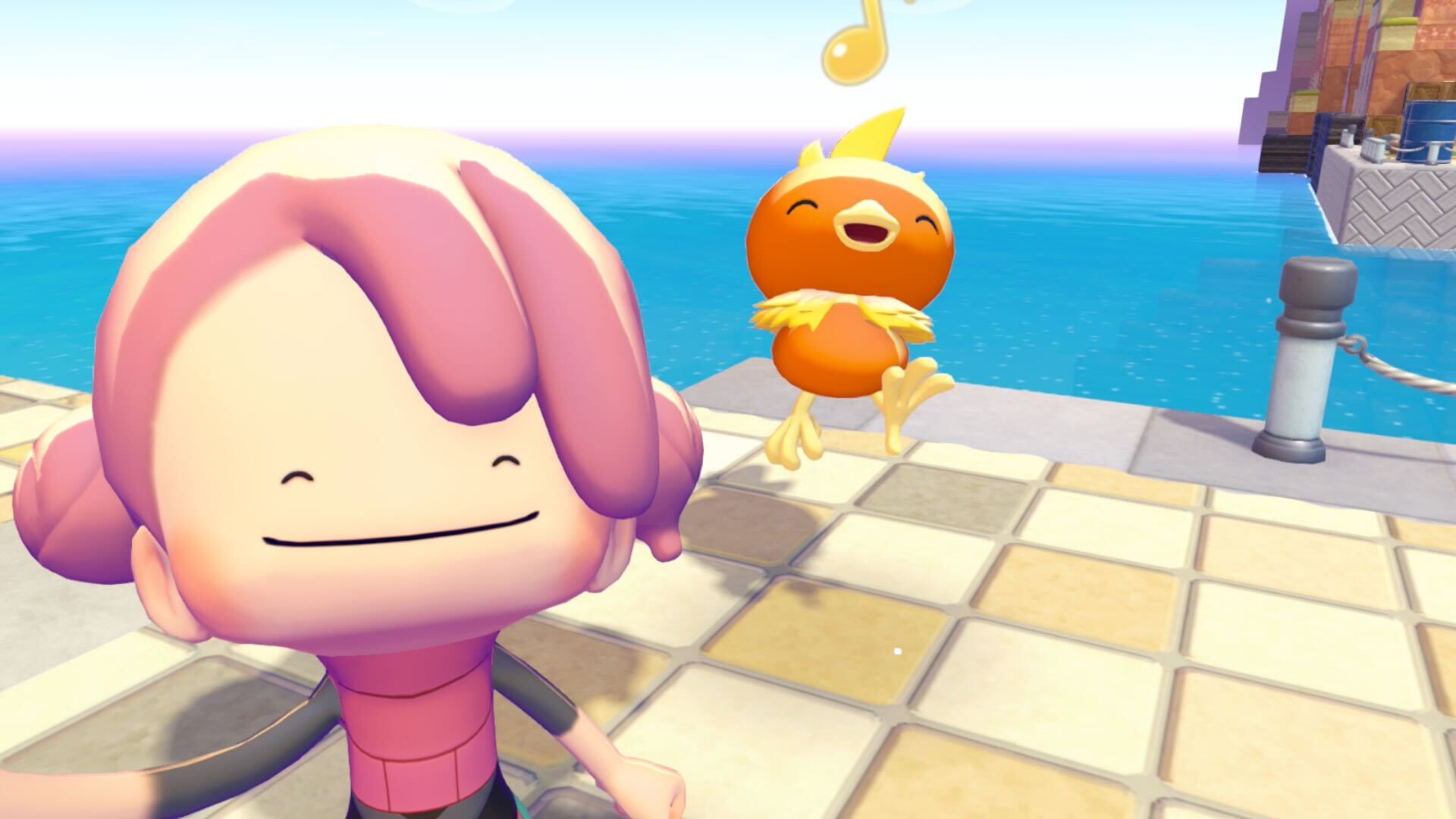 Pokemon Pokopia - Torchic as a Burn processor (screenshot)