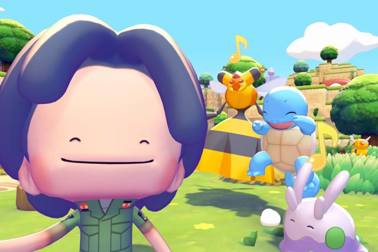 Pokémon Pokopia gameplay screenshot - Ditto building paradise