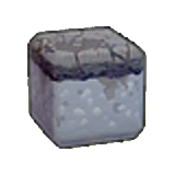 Damaged asphalt road