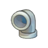 Ferro pipe (downward curve)