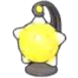 Yellow meteor lamp